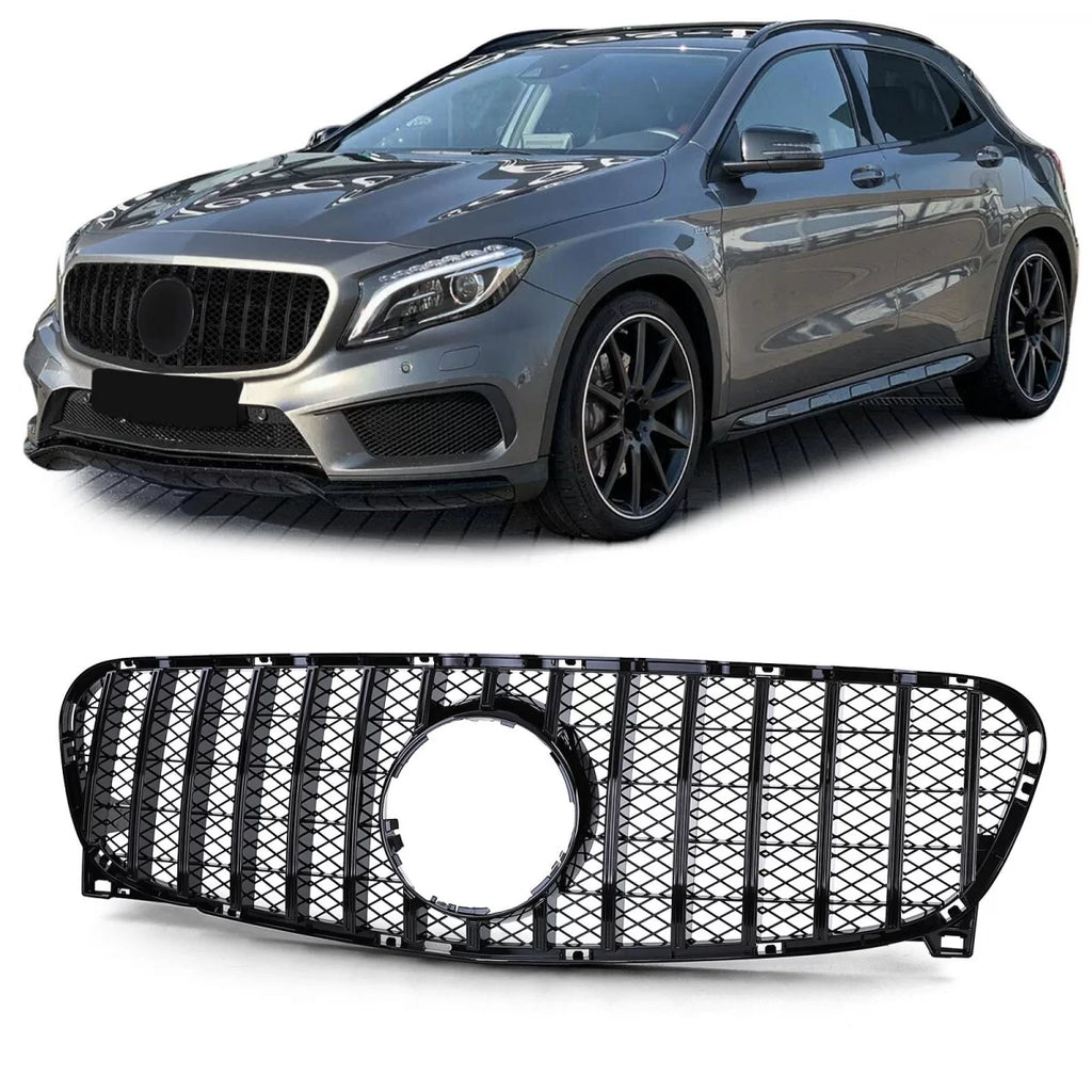 Sport griglia Griglia anteriore Nero lucido compatibile per Mercedes GLA X156 2013-2016