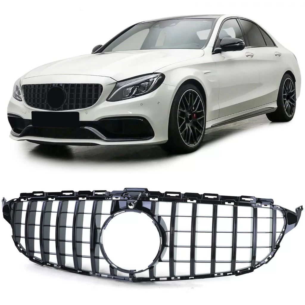 Sport griglia Nero lucido compatibile per Mercedes Classe C W205 S205 2014-2018