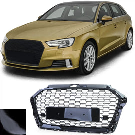 Sport griglia nido d’ape nero lucido per Audi A3 8V 16-20 senza ACC