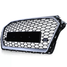 Sport griglia nido d’ape griglia nero lucido argento per Audi A3 8V 16-20 senza ACC