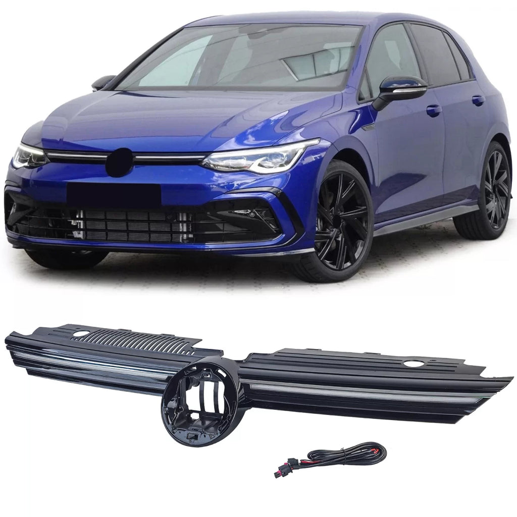 Sport griglia con illuminato cromato striscia per VW Golf 8 da 2019