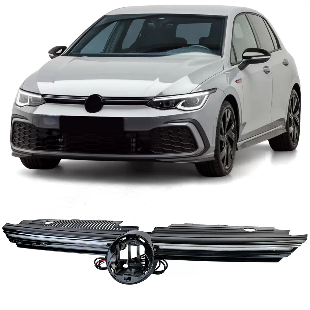 Sport griglia con illuminato cromato striscia per VW Golf 8 da 2019