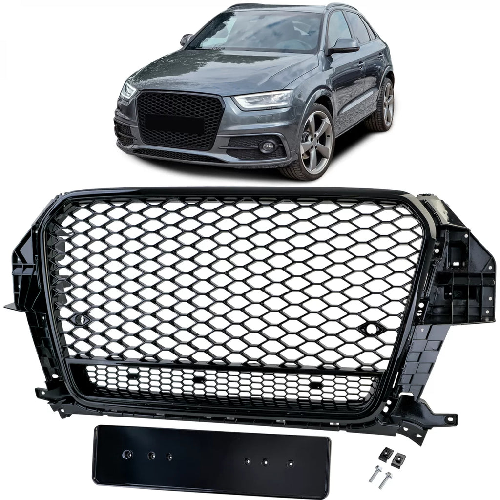 Sport nido d’ape griglia nero lucido per Audi Q3 8U pre-restyling 11-15