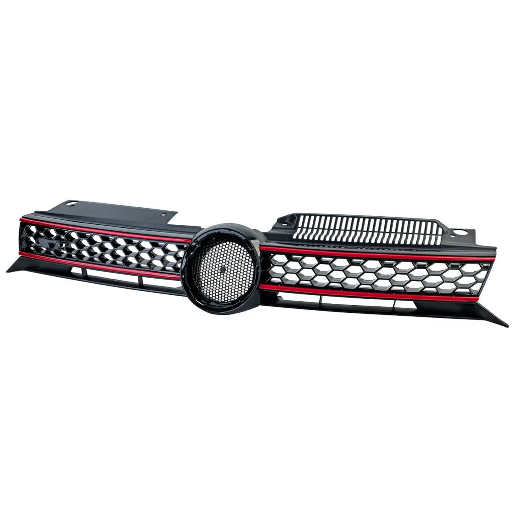Sport nido d’ape griglia nero rosso per VW Golf 6 inclusi GTI 08-13