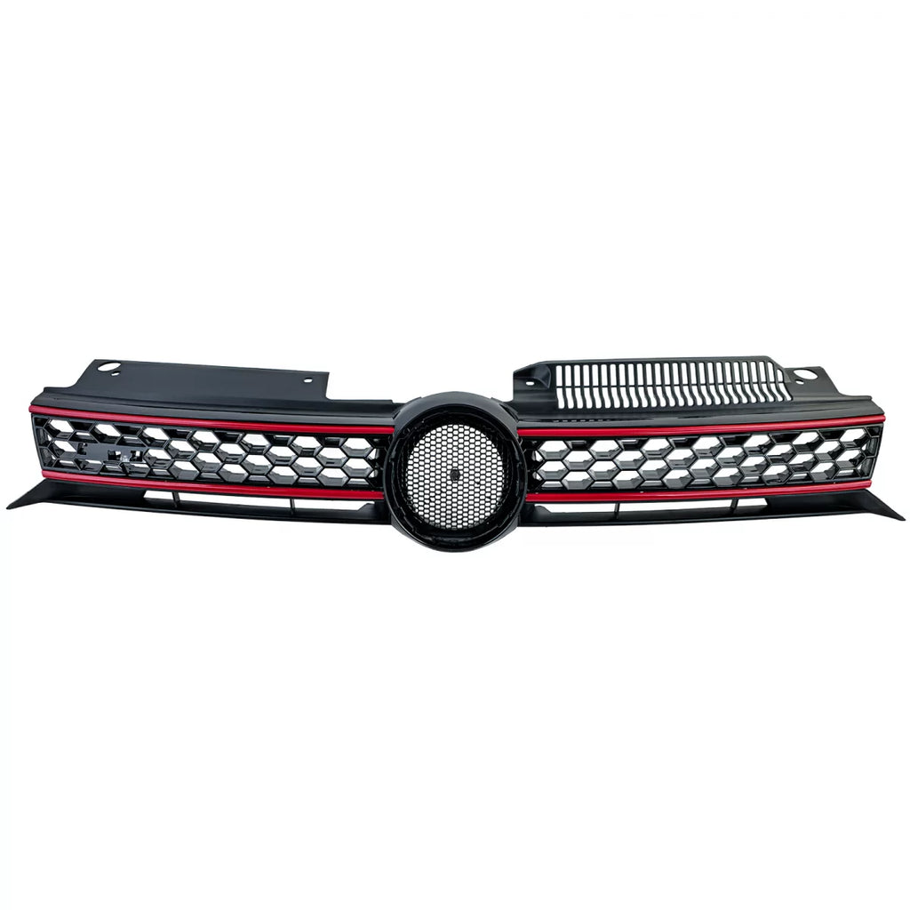 Sport nido d’ape griglia nero rosso per VW Golf 6 inclusi GTI 08-13