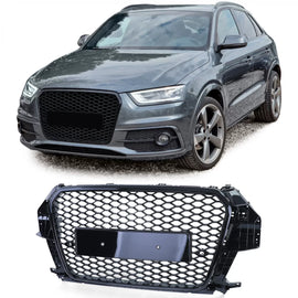 Sport nido d’ape griglia radiatore griglia nero lucido per Audi Q3 8U pre-restyling 11-15