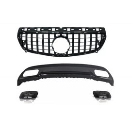 Sport Pack posteriore diffusore con Terminali di scarico terminale di scarico per Mercedes Classe A W176 (2012