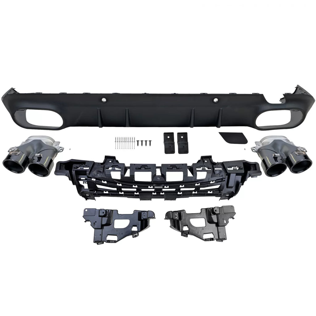 Sport posteriore diffusore + nero terminali di scarico per Mercedes CLS C257 2018-2023