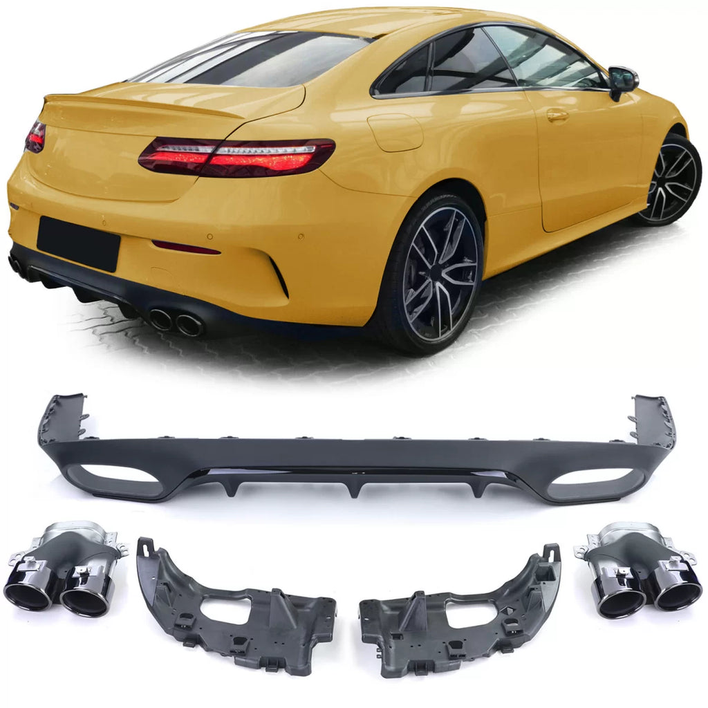 Sport posteriore diffusore con nero terminali di scarico per Mercedes Classe E C238 Coupe Cabriolet
