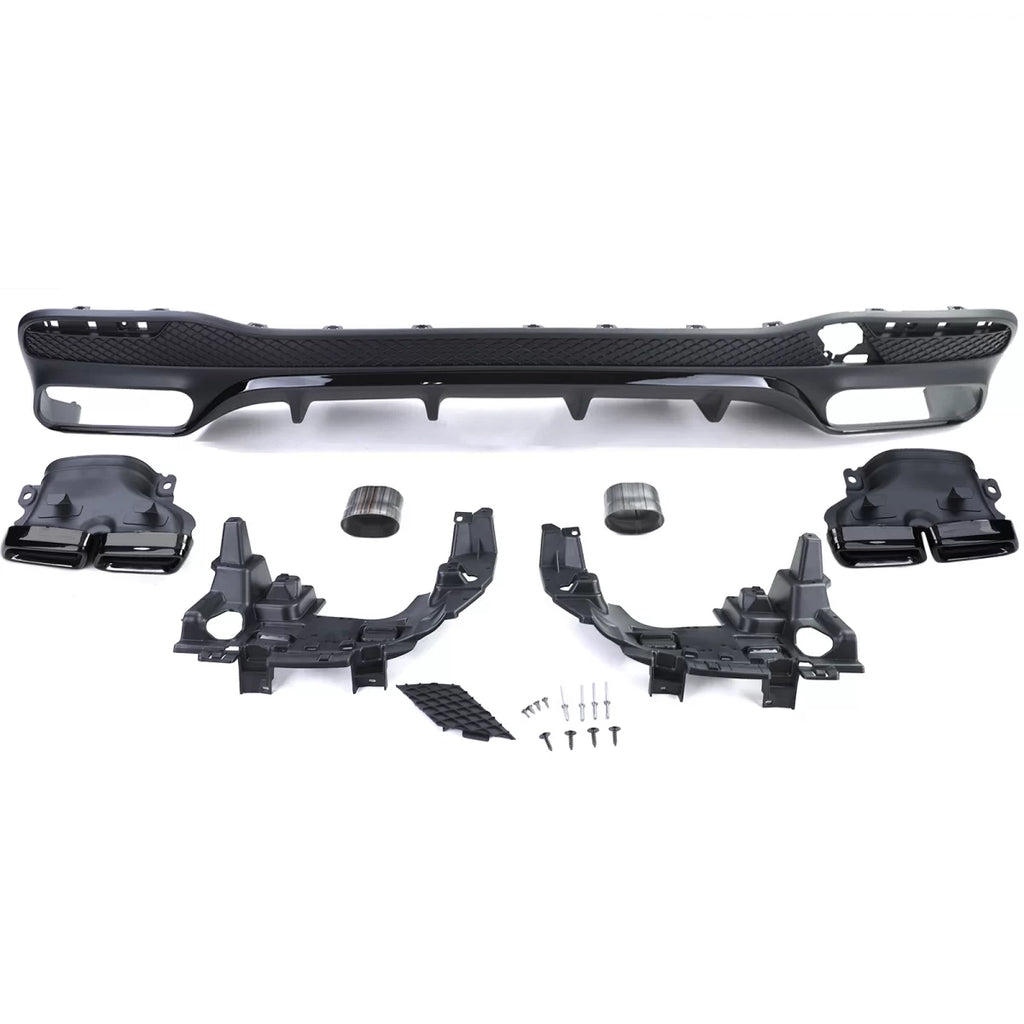 Sport posteriore diffusore con nero terminali di scarico per Mercedes GLE W166 15-18