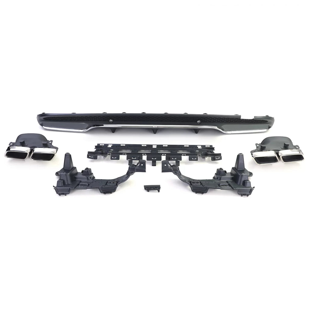 Sport posteriore diffusore con cromato terminali di scarico per Mercedes C W205 S205 berlina 14-18