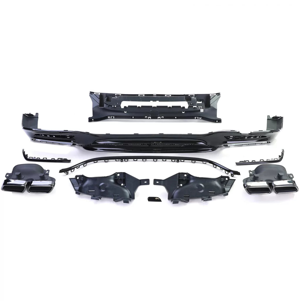 Sport posteriore diffusore con doppio nero terminali di scarico per Mercedes Classe S W222 17-20