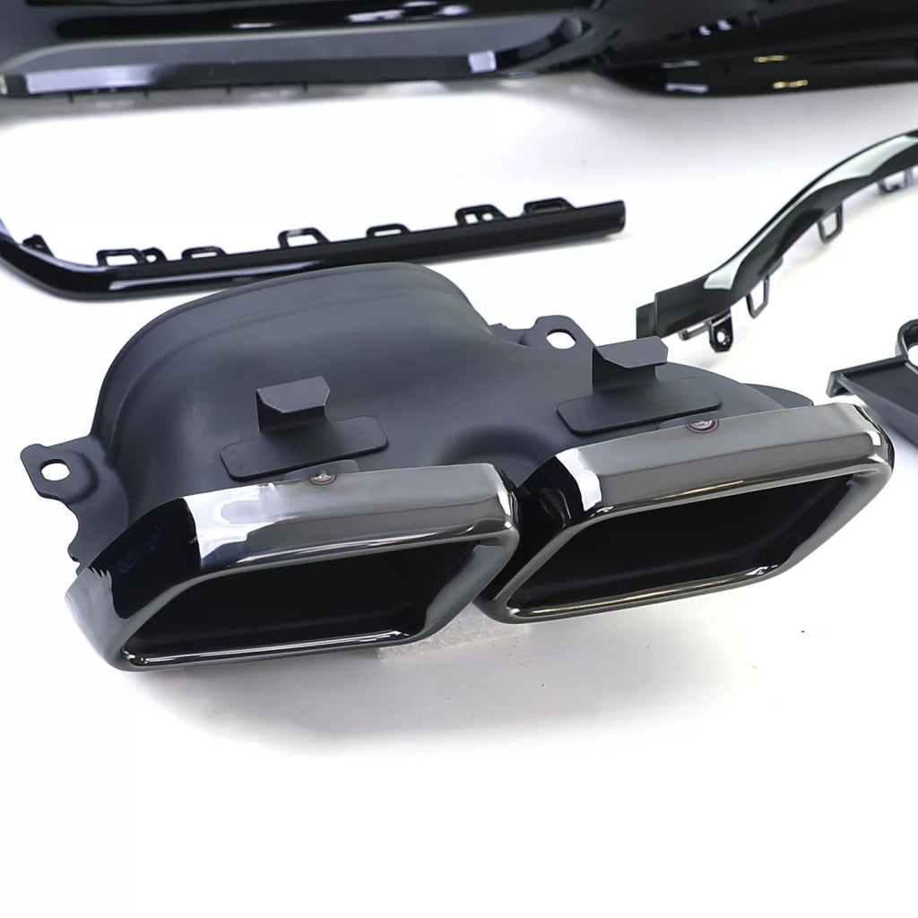 Sport posteriore diffusore con doppio nero terminali di scarico per Mercedes Classe S W222 17-20