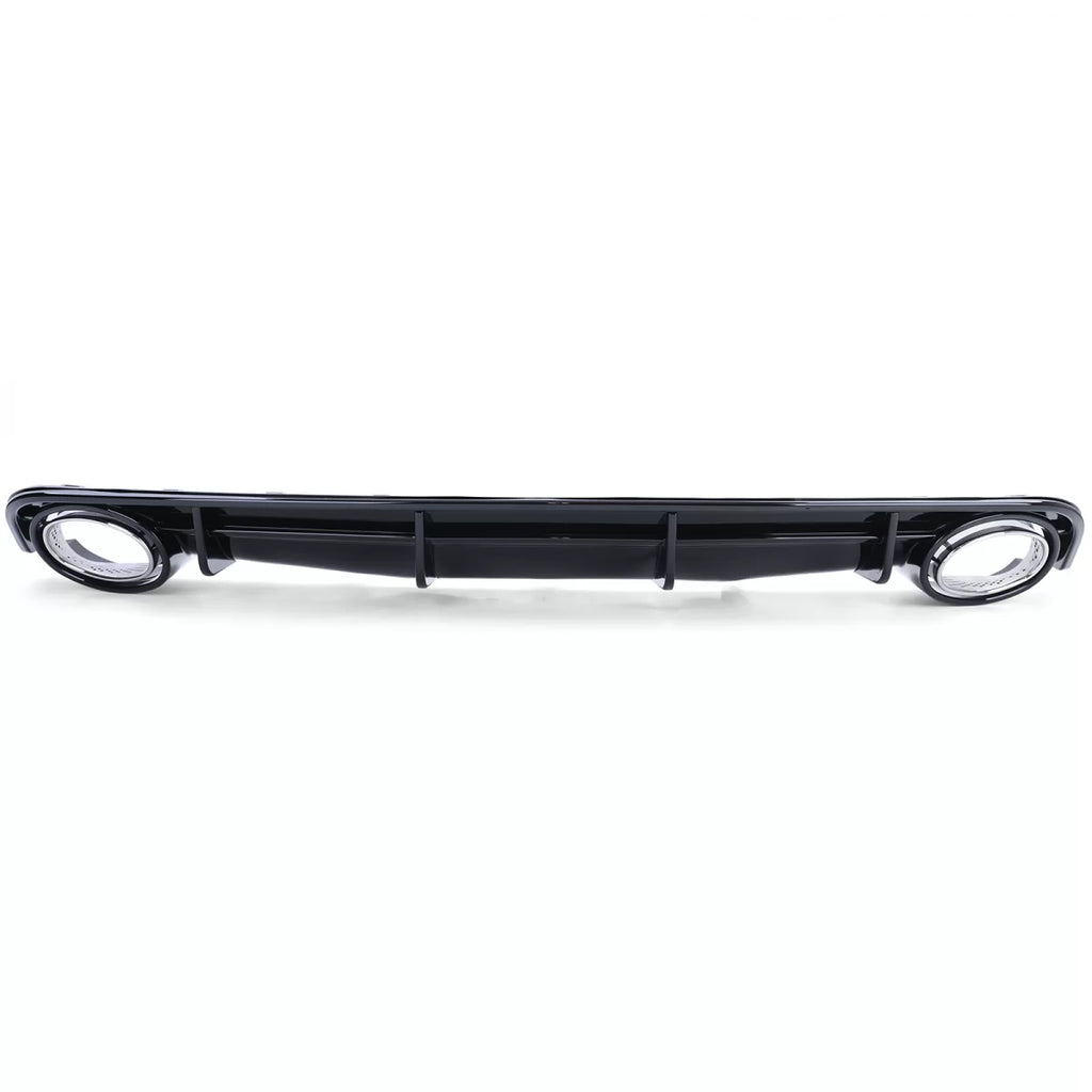 Sport posteriore diffusore Nero lucido con cromato terminali di scarico per Audi A6 C7 4G 14-18