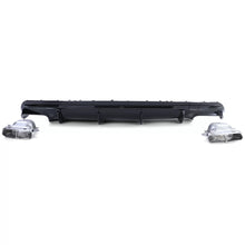Sport posteriore diffusore Nero lucido con cromato terminali di scarico per Mercedes CLA C117 16-19