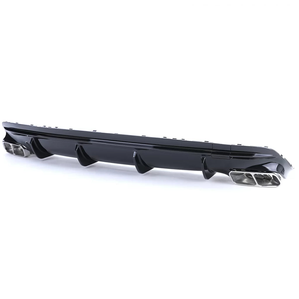 Sport posteriore diffusore Nero lucido con cromato terminali di scarico per Mercedes CLA C117 16-19