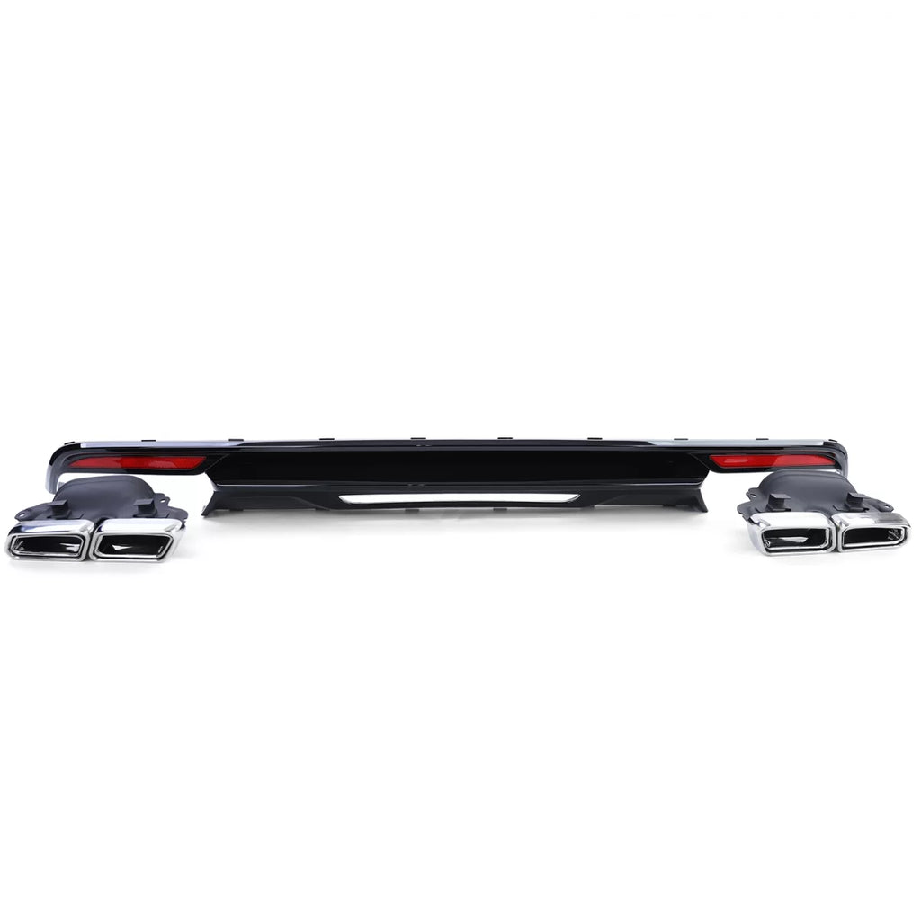 Sport posteriore diffusore Nero lucido con terminali di scarico per Mercedes Classe S W222 13-17