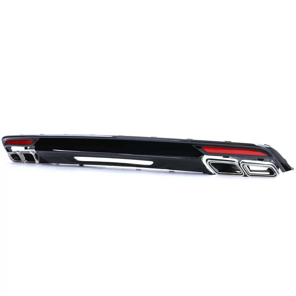 Sport posteriore diffusore Nero lucido con terminali di scarico per Mercedes Classe S W222 13-17