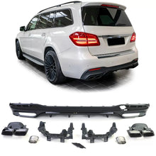 Sport posteriore diffusore set con nero terminali di scarico per Mercedes GLS X166 15-19