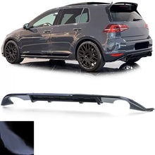 Carica l'immagine nel visualizzatore di Gallery, Sport posteriore diffusore singolo tubo on entrambi lati Nero lucido per VW Golf 7 GTI 13-17