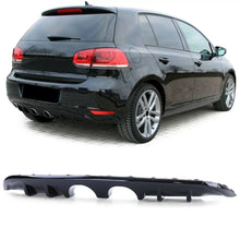 Sport posteriore diffusore doppio tubo centrale Nero lucido per VW Golf 6 1K 08-13