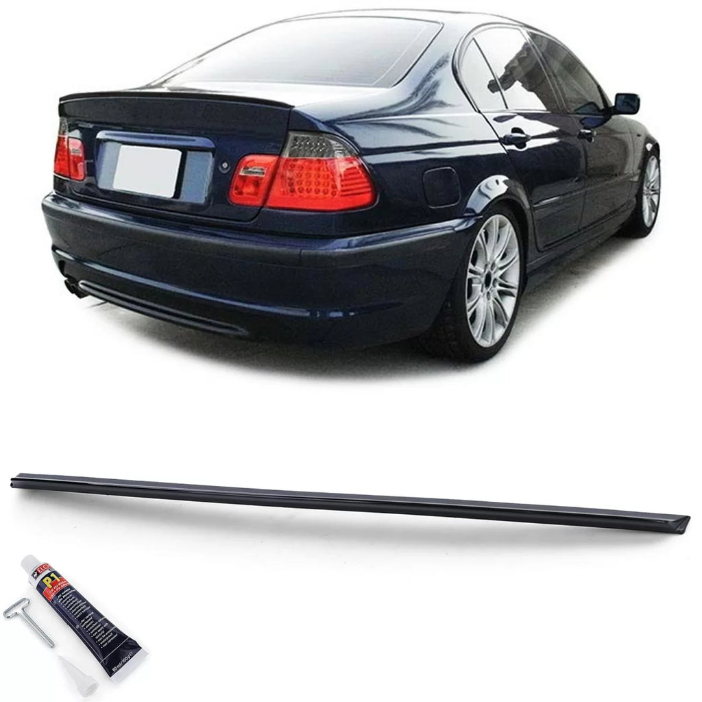 Sport Spoiler posteriore lip Nero lucido con ABE per BMW Serie 3 E46 berlina 98-05