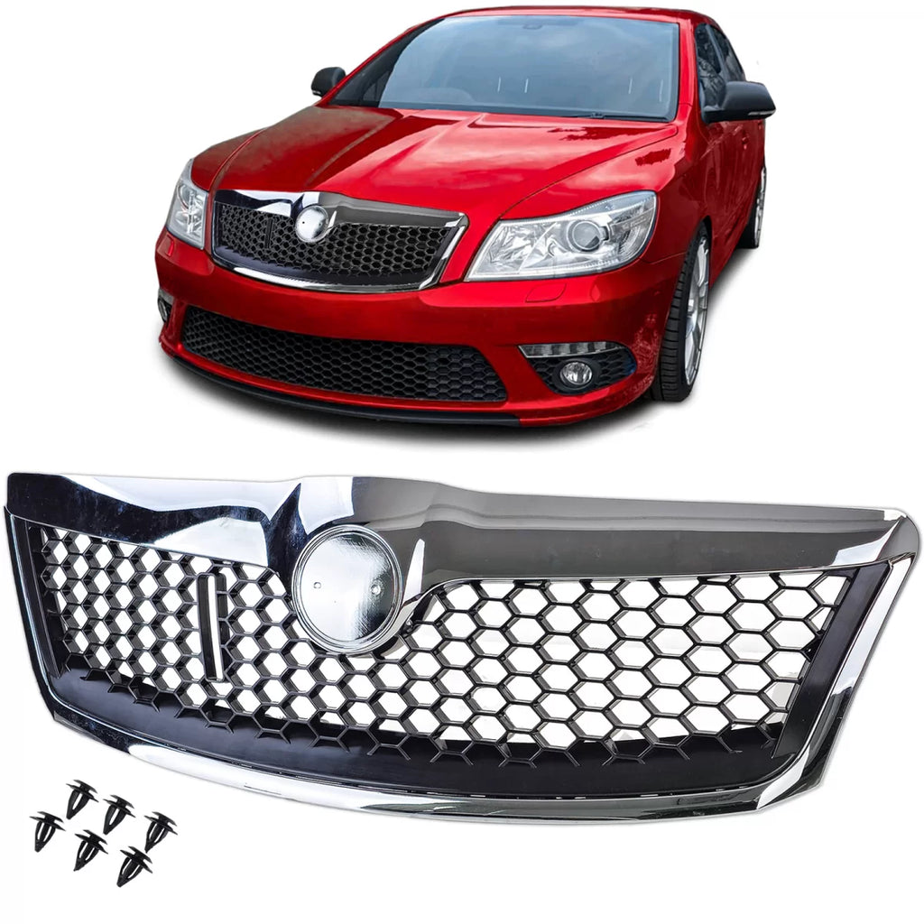 Sport RS griglia nero cromato compatibile Skoda Octavia 1Z restyling 09-13
