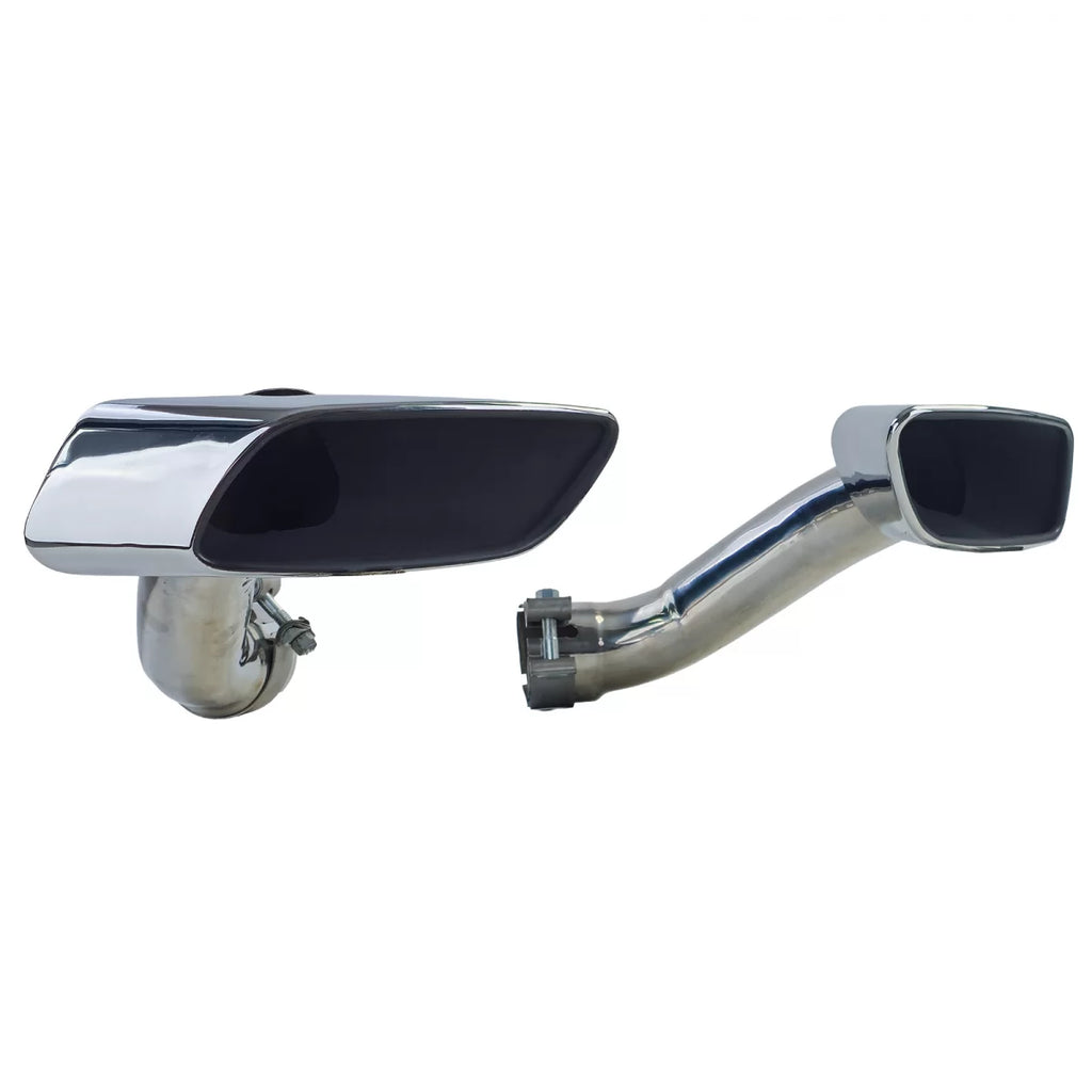 Quadrato scarico terminali di scarico M50 stile inox acciaio compatibile BMW X6 30d 40d E71 08-14