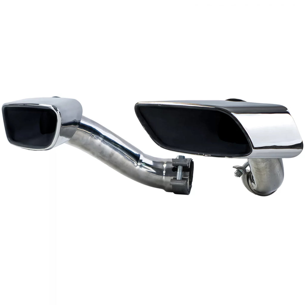 Quadrato scarico terminali di scarico M50 stile inox acciaio compatibile BMW X6 30d 40d E71 08-14