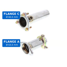 Flangia di Scarico SRS con Tubo Tipo C 60,5 mm Universale