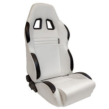 Carica l'immagine nel visualizzatore di Gallery, Sedile Sportivo Regolabile Type T Style SK-Import Bianco e Nero Pelle Sintetica