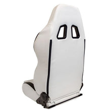Carica l'immagine nel visualizzatore di Gallery, Sedile Sportivo Regolabile Type T Style SK-Import Bianco e Nero Pelle Sintetica - foto 2