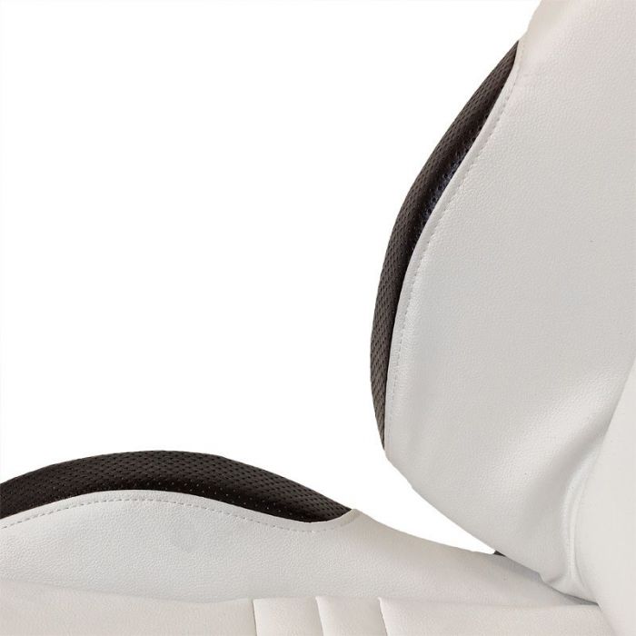 Sedile Sportivo Regolabile Type T Style SK-Import Bianco e Nero Pelle Sintetica - foto 7