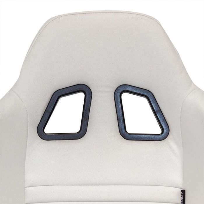 Sedile Sportivo Regolabile Type T Style SK-Import Bianco e Nero Pelle Sintetica - foto 8