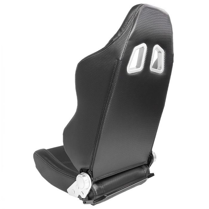 Sedile Sportivo Regolabile Type Z Style SK-Import Nero e Carbon Pelle Sintetica - foto 2