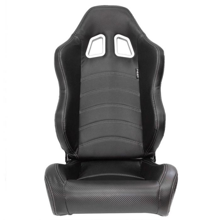 Sedile Sportivo Regolabile Type Z Style SK-Import Nero e Carbon Pelle Sintetica - foto 3
