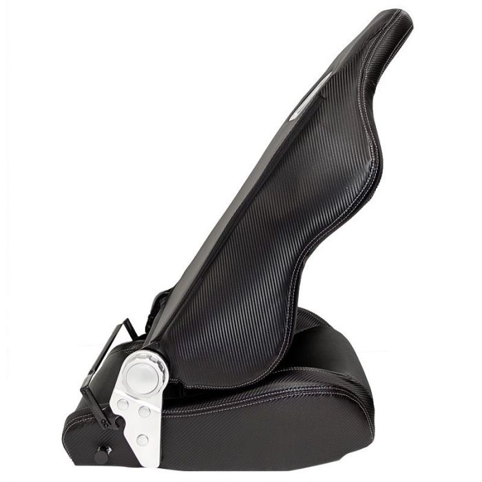 Sedile Sportivo Regolabile Type Z Style SK-Import Nero e Carbon Pelle Sintetica - foto 4