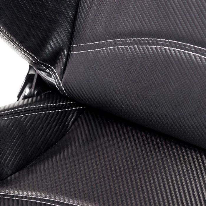 Sedile Sportivo Regolabile Type Z Style SK-Import Nero e Carbon Pelle Sintetica - foto 6