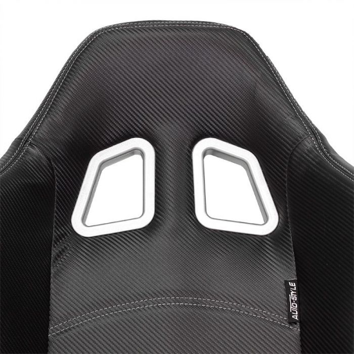 Sedile Sportivo Regolabile Type Z Style SK-Import Nero e Carbon Pelle Sintetica - foto 8