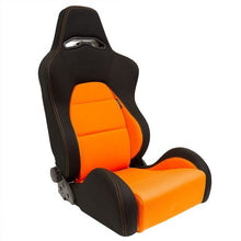 Carica l'immagine nel visualizzatore di Gallery, Sedile Sportivo Regolabile Eco Style SK-Import Nero e Arancione Tessuto