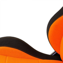 Carica l'immagine nel visualizzatore di Gallery, Sedile Sportivo Regolabile Eco Style SK-Import Nero e Arancione Tessuto - foto 7