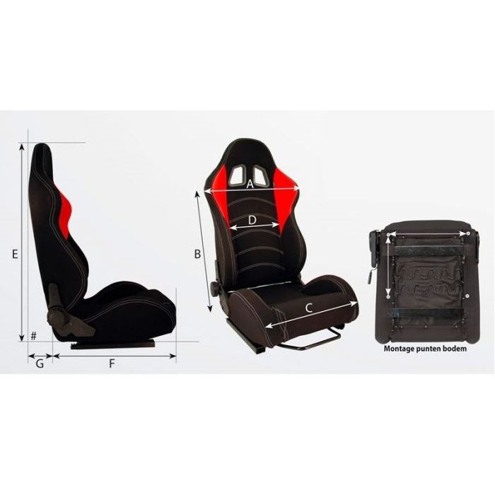 Sedile Sportivo Regolabile Eco Style SK-Import Nero e Blu Pelle Sintetica - foto 2