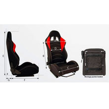 Carica l'immagine nel visualizzatore di Gallery, Sedile Sportivo Regolabile Eco Style SK-Import Nero e Blu Pelle Sintetica - foto 2