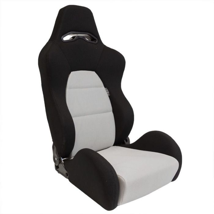 Sedile Sportivo Regolabile Eco Style SK-Import Nero e Grigio Tessuto