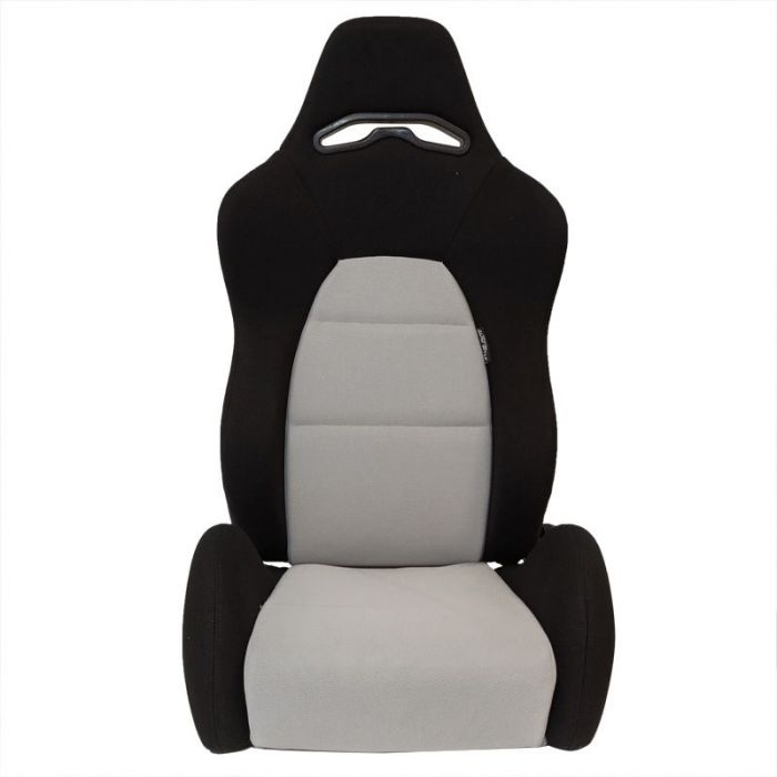 Sedile Sportivo Regolabile Eco Style SK-Import Nero e Grigio Tessuto - foto 3
