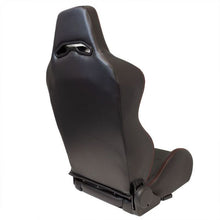 Carica l'immagine nel visualizzatore di Gallery, Sedile Sportivo Regolabile Eco Style SK-Import Nero e Rosso Pelle Sintetica Cuciture a Contrasto - foto 2