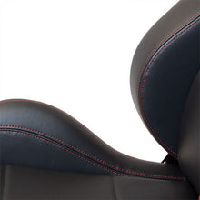Carica l'immagine nel visualizzatore di Gallery, Sedile Sportivo Regolabile Eco Style SK-Import Nero e Rosso Pelle Sintetica Cuciture a Contrasto - foto 7