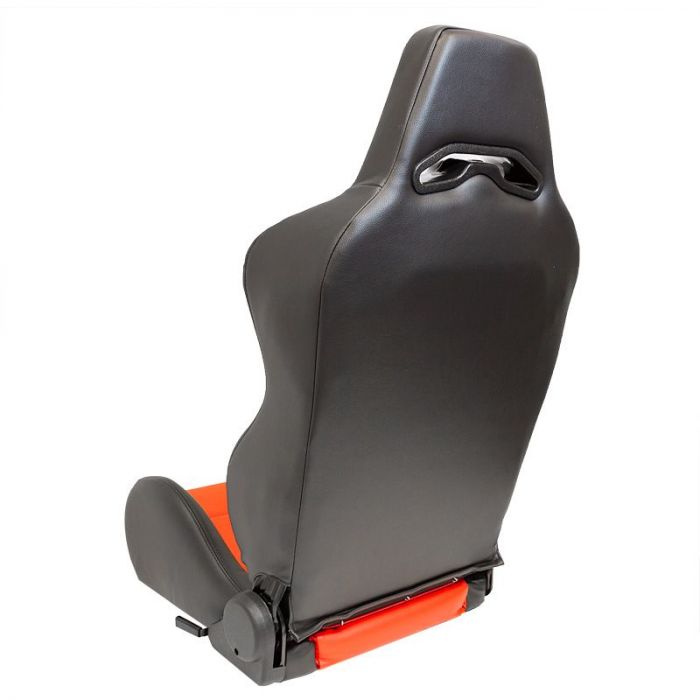 Sedile Sportivo Regolabile Eco Style SK-Import Nero e Rosso Pelle Sintetica - foto 2