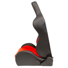 Carica l'immagine nel visualizzatore di Gallery, Sedile Sportivo Regolabile Eco Style SK-Import Nero e Rosso Pelle Sintetica - foto 4