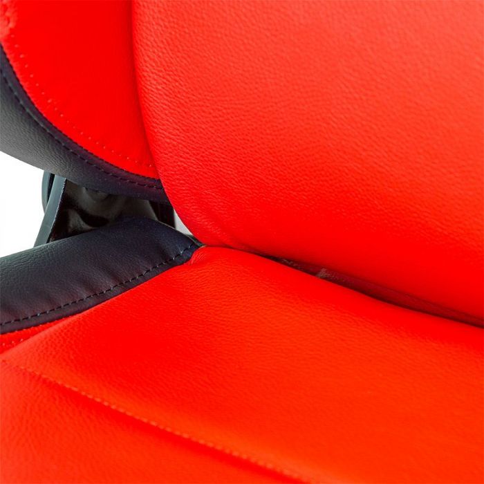 Sedile Sportivo Regolabile Eco Style SK-Import Nero e Rosso Pelle Sintetica - foto 6